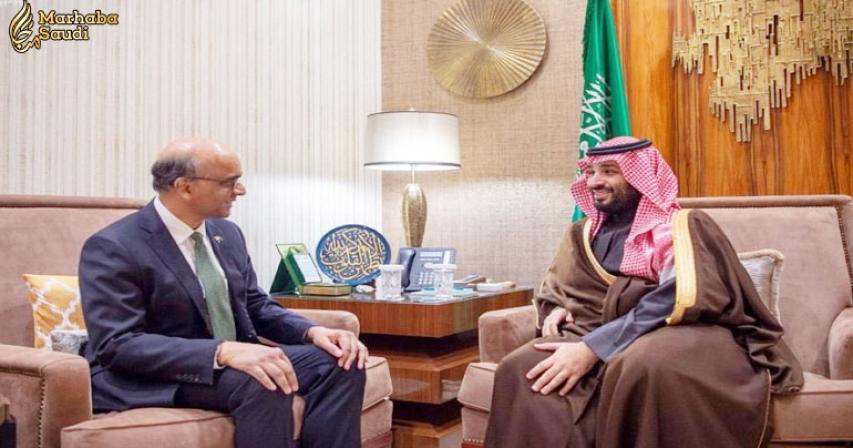 Crown Prince meets with Singapore's Deputy Prime Minister
