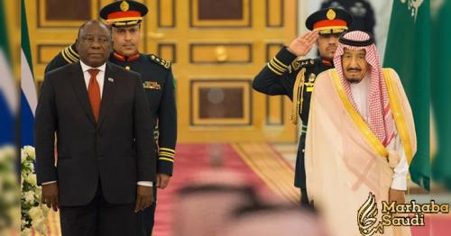 Saudi King Salman receives South African President Ramaphosa
