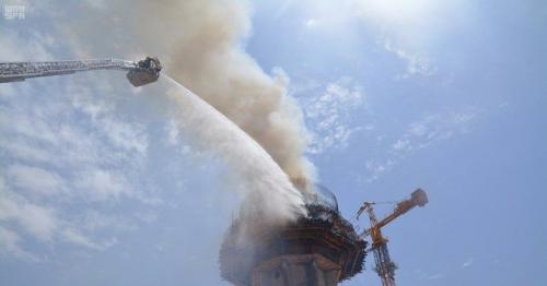 Fire hits building under construction in northern Saudi Arabia