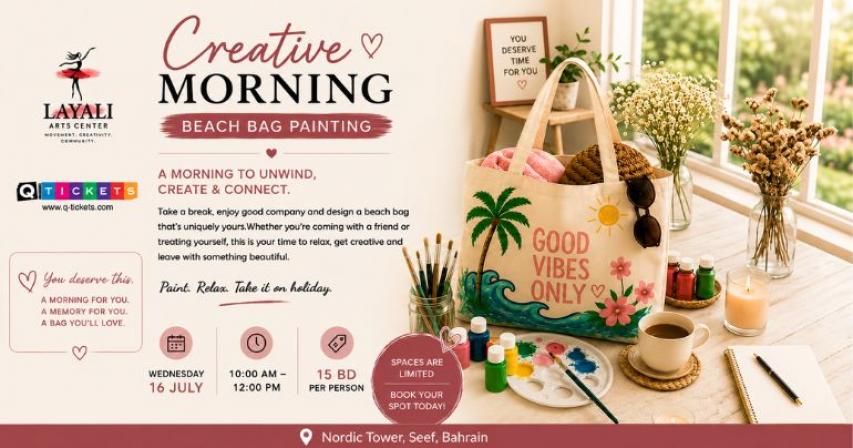 Paint Your Perfect Beach Bag in a Relaxing Creative Morning 