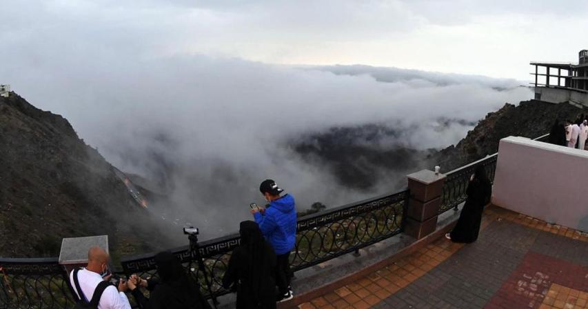 Saudi Arabia Hides A Foggy Mountain City And Tourists Are Rushing In