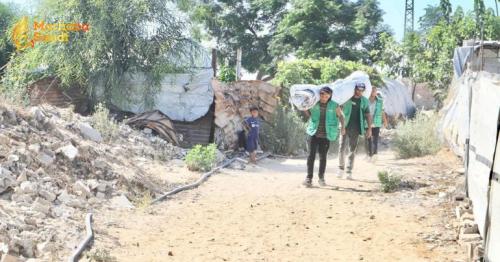 KSrelief Rapidly Responds To A Tragic Tent Fire Affecting A Palestinian Family